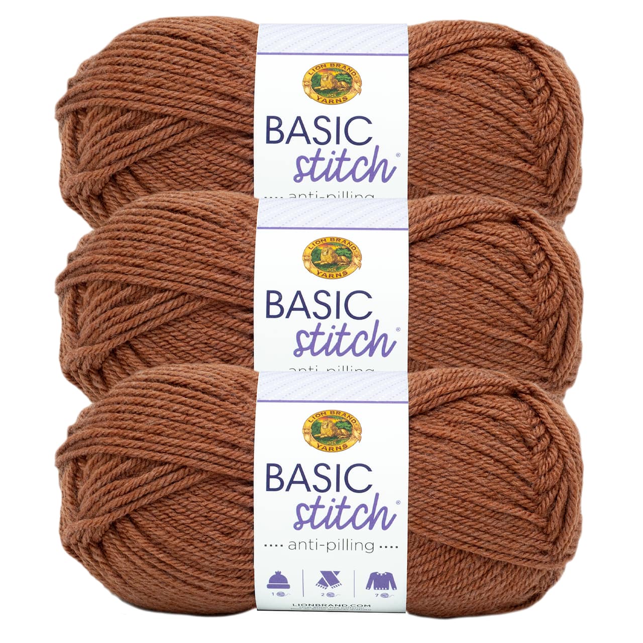 3 Pack Lion Brand® Basic Stitch Anti Pilling™ Yarn